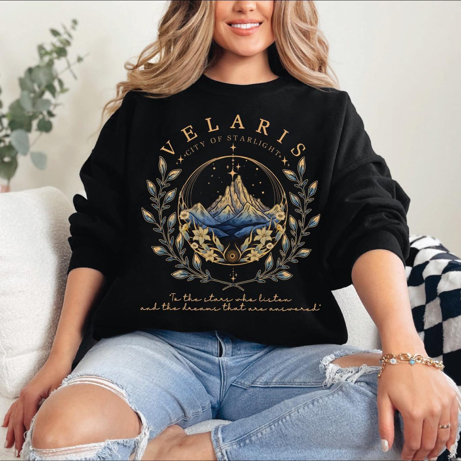 ACOTAR -  Velaris City Of Starlight Sweatshirt, Tog,  The Night Court, SJM Merch Sweater, Acotar Velaris Sweatshirt Court of Dreams Velaris Bookish BP