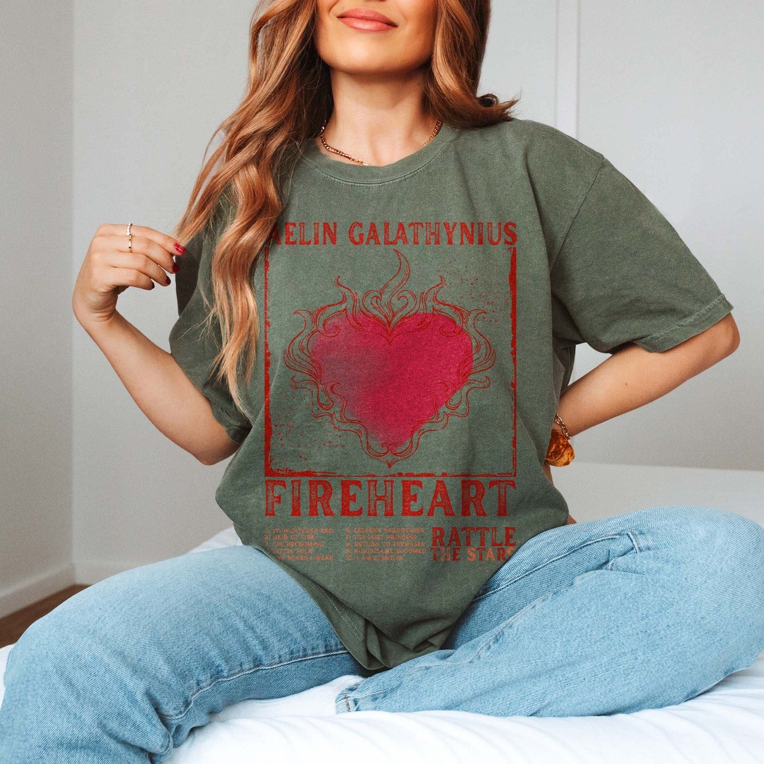 (TOG) -  Fireheart Shirt, Aelin Galathynius Shirt, Throne Of Glass Tee, Terrasen Shirt, The Thirteen, Book Lover T-Shirt, SJM Comfort Colors� Gift