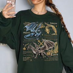 Fourth Wing -  Fourth Wing Dragon Sweatshirt, Tairn Andarna Sgaeyl Dragon T Shirt, Dragon Rider Tee, Basgiath War College Crewneck, Bookish Gift for Reader