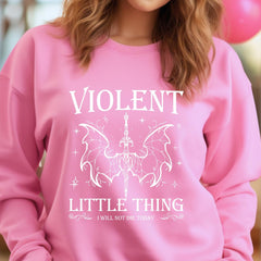 Fourth Wing -  Violent Little Thing Sweatshirt, Fall Sweatshirt, front and back design