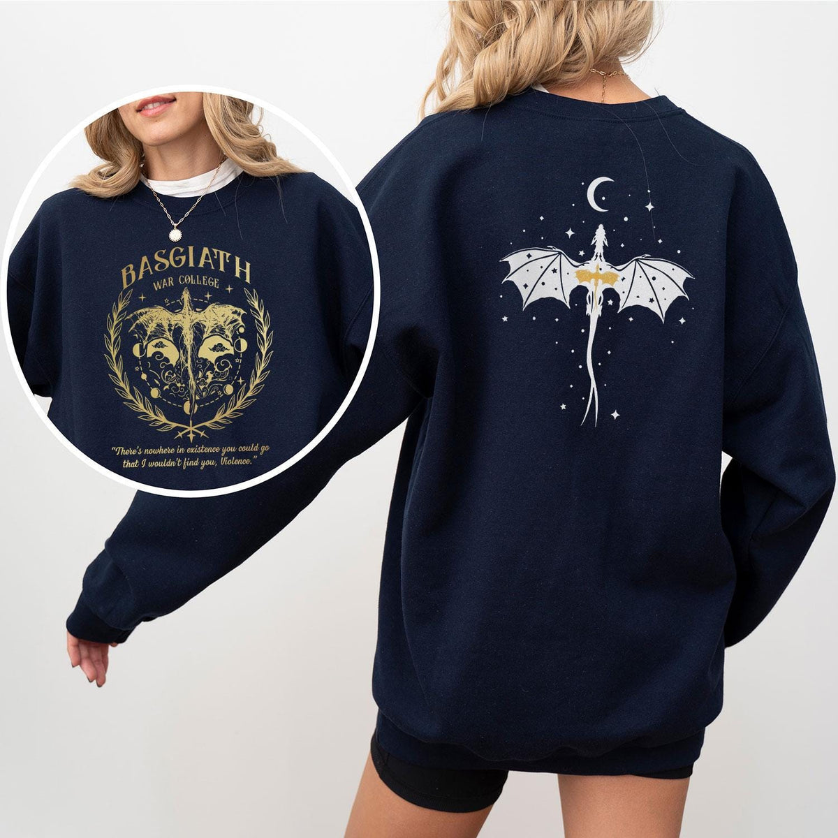 Fourth Wing -  Basgiath War College Sweatshirt ,Dragon Rider, Fourth Wing Hoodie, Violet Sorrengail,Xaden Riorson, Fly or Die,Riders Quadrant,Rebecca Yoros