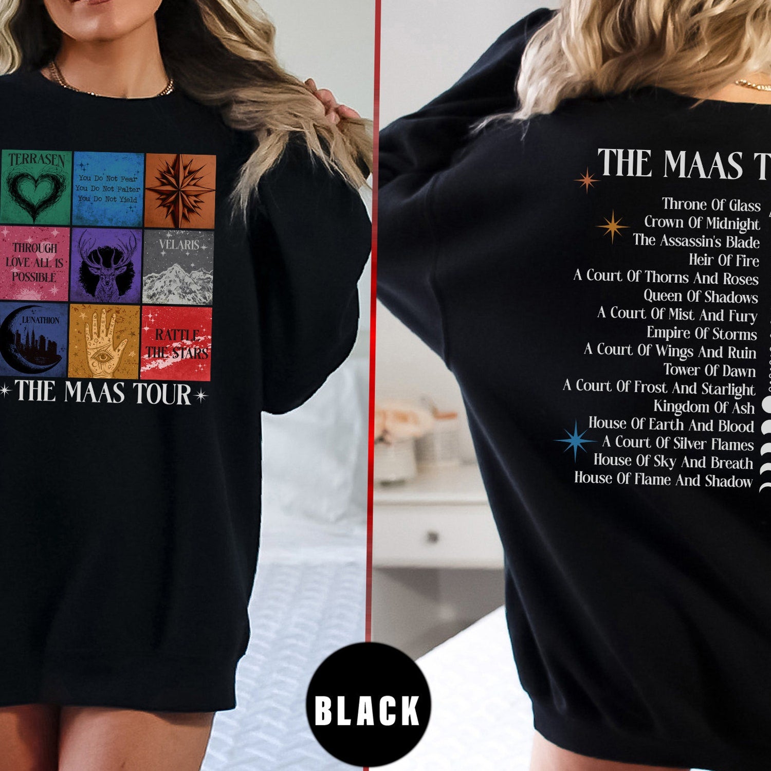 (TOG) -  Sarah J. Maas Eras Tour Sweatshirt, Throne of Glass Merch, Fantasy Inspired, Magic Tour Sweat, Velaris, Terrasen Crescent City Shirt -TC035