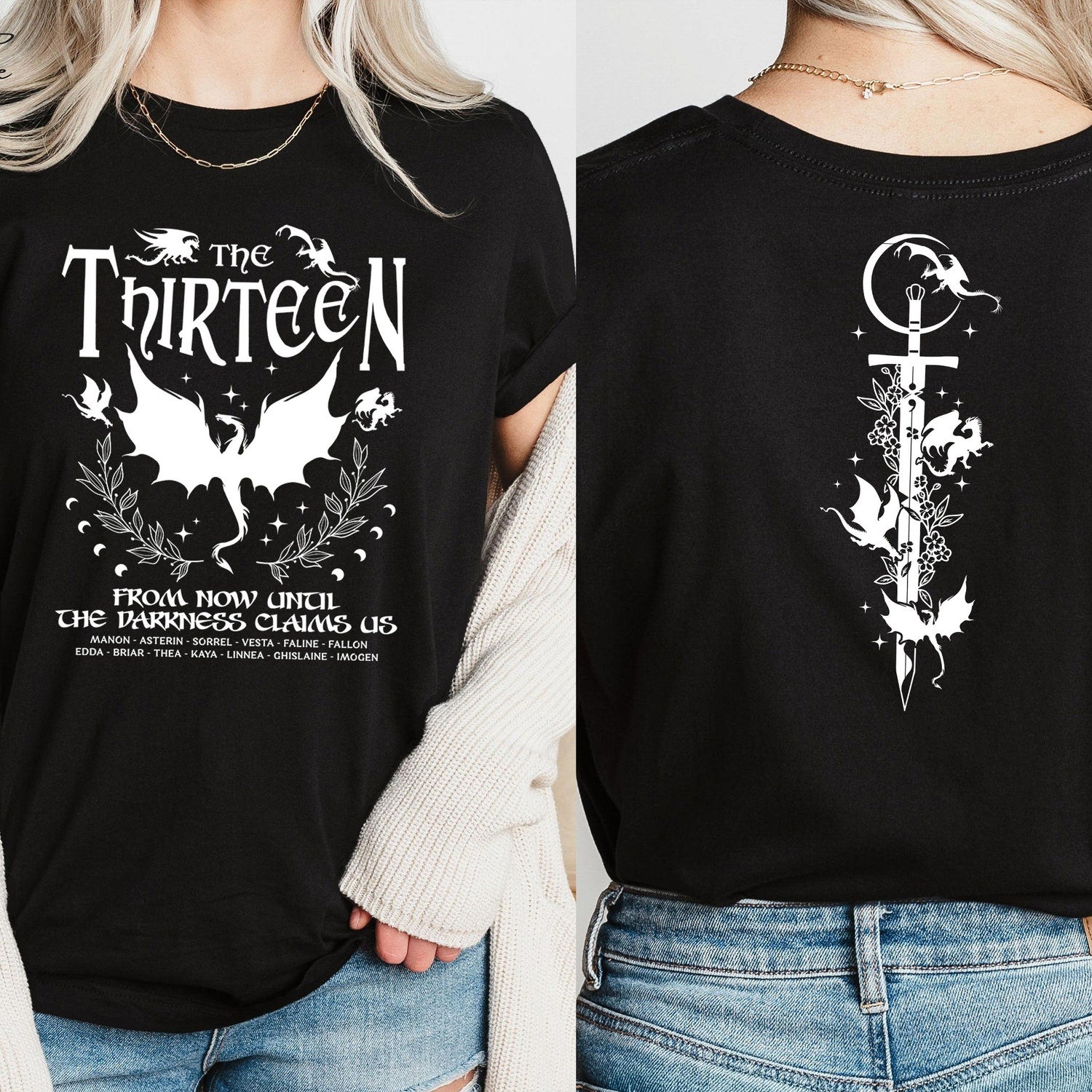 (TOG) -  The Thirteen Throne Of Glass T-Shirt, From Now Until The Darkness Claims Us Shirt, We Are The Thirteen Shirt, Book Lover Shirt,Bookish Shirt