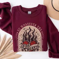 (TOG) -  Throne of Glass Fireheart Shirt, Fireheart Sweatshirt, Terrasen To Whatever End Kingdom Of Ash Shirt, ACOTAR Shirt, Aeline Galathynius, TOG