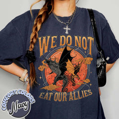 Fourth Wing -  We Do Not Eat Our Allies Comfort Colors Shirt, Fourth Wing Tee, Die or Fly Tee, Basgiath War College Tee, Book Lover Tee, Dragon Rider Tee