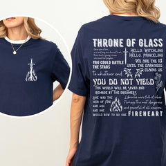 (TOG) -  Throne of Glass Sweatshirt, OFFICIALLY LICENSED Sarah J Maas Merch TOG Hoodie Fireheart gift To Whatever End T-shirt The thirteen shirt