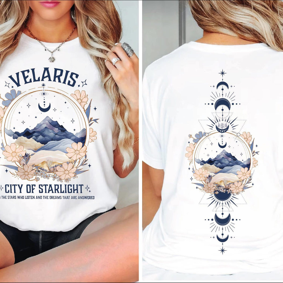 ACOTAR -  Velaris City Of Starlight Two-Sided Shirt, The Night Court TShirt, SJM Merch Shirt, Acotar Velaris ,Velaris Bookish VLB743