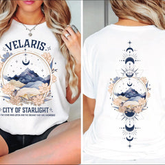 ACOTAR -  Velaris City Of Starlight Two-Sided Shirt, The Night Court TShirt, SJM Merch Shirt, Acotar Velaris ,Velaris Bookish VLB743