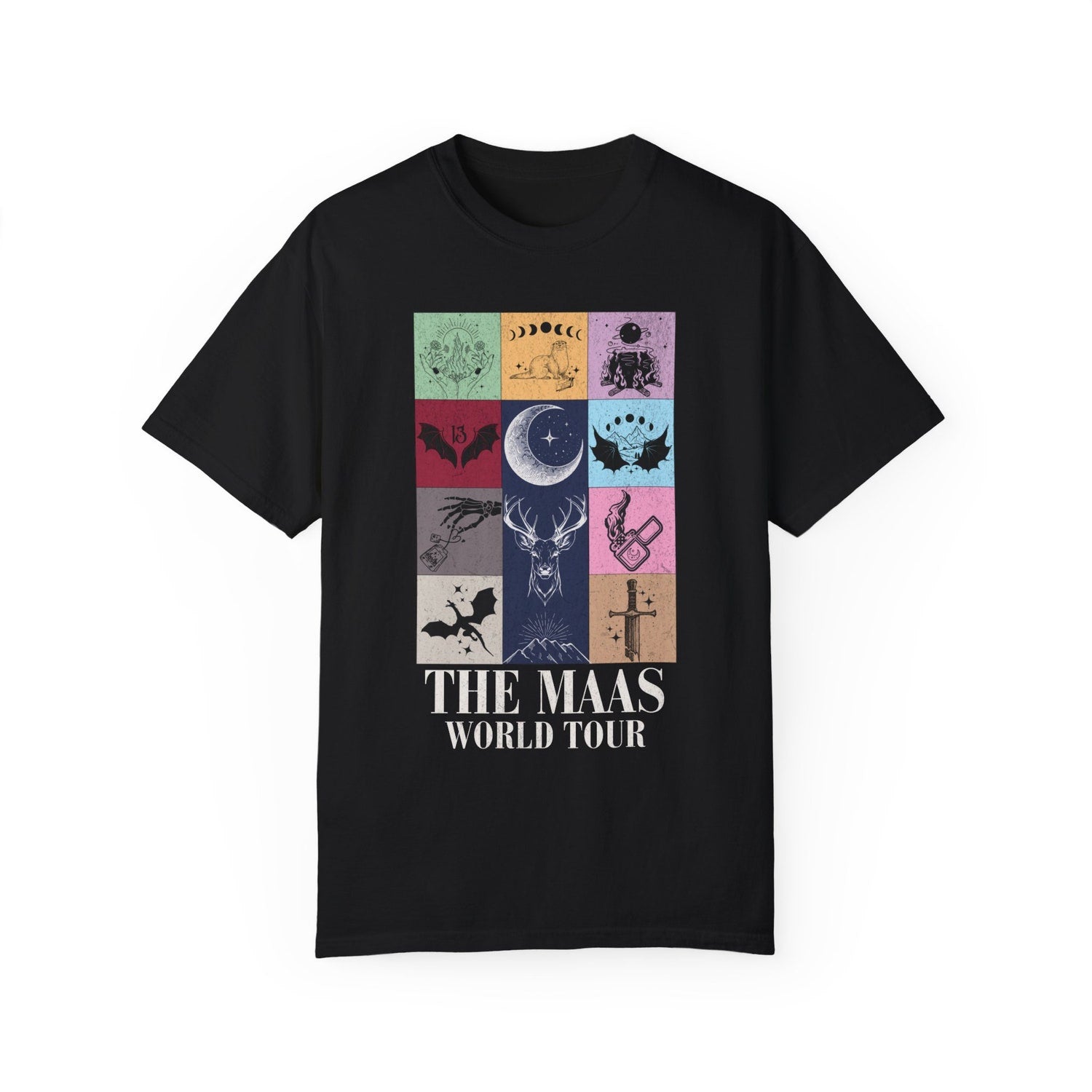 (TOG) -  Sarah J. Maas World Tour Comfort Colors tee, Licensed SJM merch, Throne of Glass TOG shirt, ACOTAR merch Crescent City Fan Apparel Maas Tour