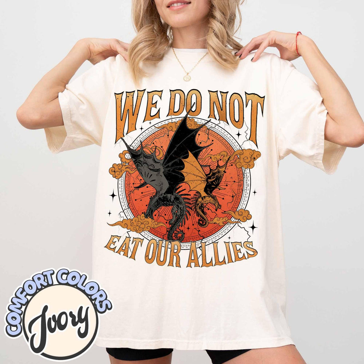 Fourth Wing -  We Do Not Eat Our Allies Comfort Colors Shirt, Fourth Wing Tee, Die or Fly Tee, Basgiath War College Tee, Book Lover Tee, Dragon Rider Tee