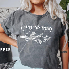 I Am No Man tshirt, Fantasy Merch, Reading Fandom t-shirt, Literature, Book Lover tshirt, Comfort Colors, fantasy book shirt, Fantasy Reader