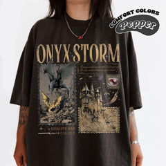 Fourth Wing -  Onyx Storm Comfort Color T-Shirt | Fourth Wing Series Shirt | Dragon Rider | Bookish Tee Gift For Book Lover | Fantasy Book | Tairn&Andarna