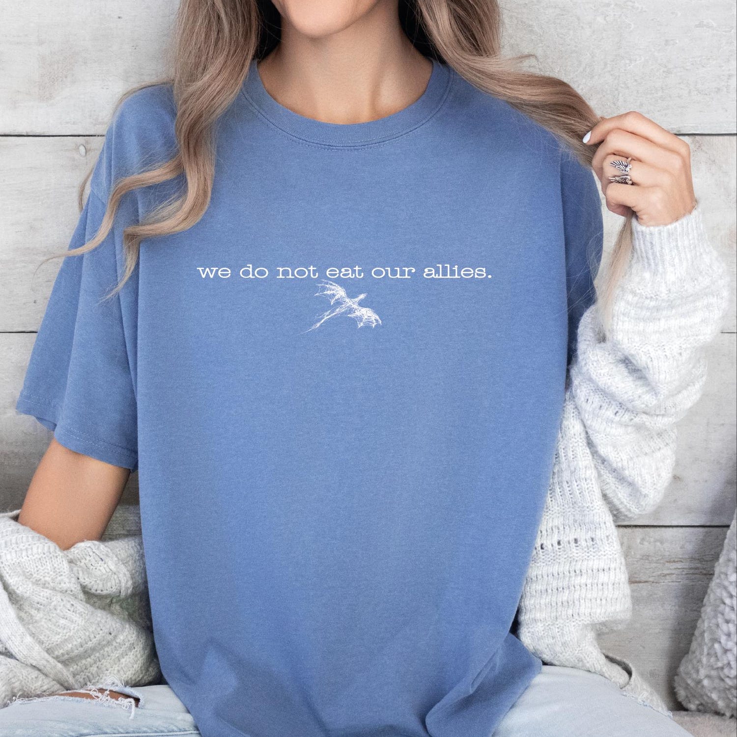 Fourth Wing -  We Do Not Eat Our Allies Tee, Comfort Colors Shirt, Fourth Wing Shirt, Dragon Woman Shirt, Book Lover Girl Shirt