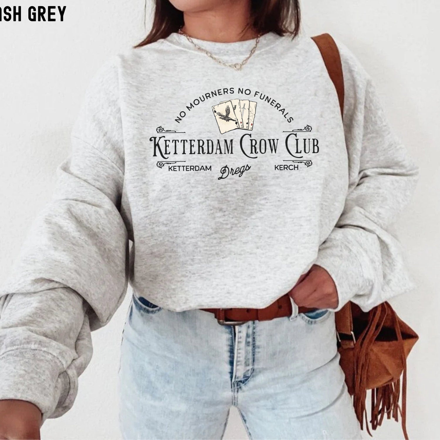 (SOC) -  Six Of Crows Sweatshirt, No Mourners No Funerals Shirt, Book Lover Gift, Bookish Shirt, Shadow And Bone, Ketterdam Crow Club, Ketterdam Hoodie