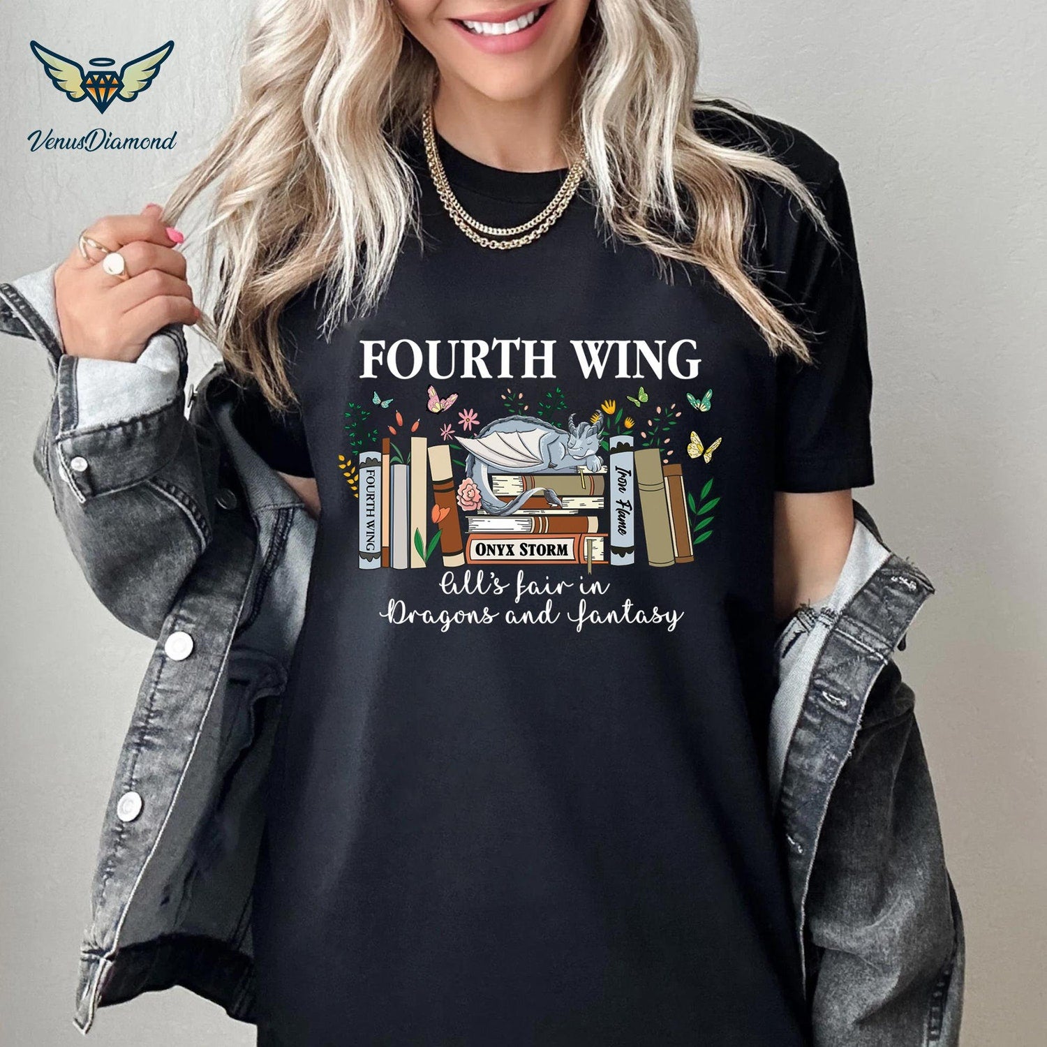 Fourth Wing -  Fourth Wing All's Fair In Dragons and Fantasy Shirt , Fourth Wing Shirt, Fourth Wing Merch Riorson, Onyx Storm Tee, Bookish Gift, Book Lover