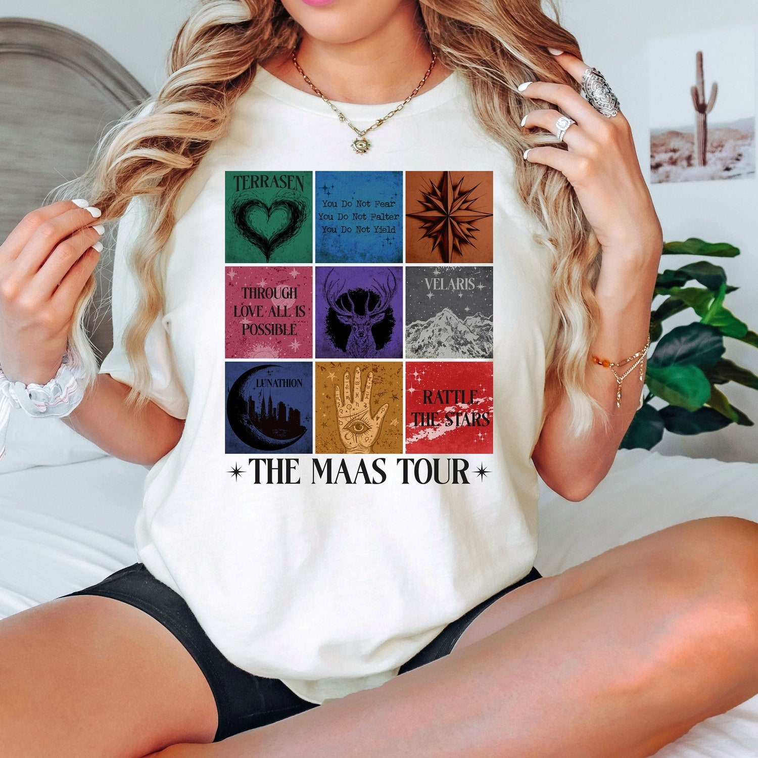 (TOG) -  The Maas Tour Shirt, Sarah J. Maas Shirts, ACOTAR T-Shirs, Crescent City T-Shirt, Throne of Glass Merch Shirt, SJM Fan Tee, Night Court Tees