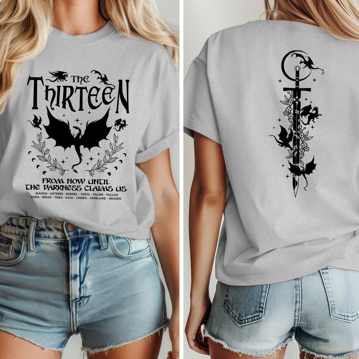 (TOG) -  The Thirteen Throne Of Glass T-Shirt, From Now Until The Darkness Claims Us Shirt, We Are The Thirteen Shirt, Book Lover Shirt,Bookish Shirt