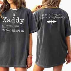 Fourth Wing -  Xaddy Shirt, Xaden Riorson Shirt, Xaden Fourth Wing Shirt, Fourth Wing Merch, Fantasy Bookish Shirt, Dragon Riders Shirt, Iron Flame Shirt