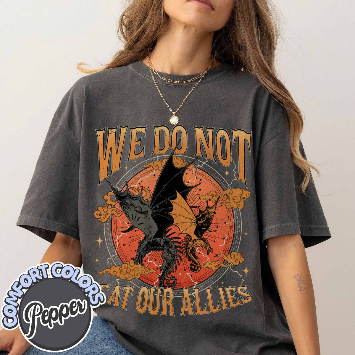 Fourth Wing -  We Do Not Eat Our Allies Comfort Colors Shirt, Fourth Wing Tee, Die or Fly Tee, Basgiath War College Tee, Book Lover Tee, Dragon Rider Tee