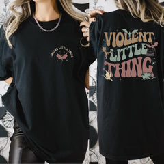 Fourth Wing -  Comfort Colors Violent Little Thing  2-Sided Shirt, Fourth Wing Dragon Rider Tee ,Riders Quadrant Tee, Comfort Colors Basgiath Shirt L180