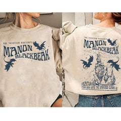 (TOG) -  Manon Blackbeak Throne of Glass Double-Sided Sweatshirt, Sarah J Maas Merch, Rowan Whitethorn, ACOTAR Crescent City Rhysand,Book Quote Shirt