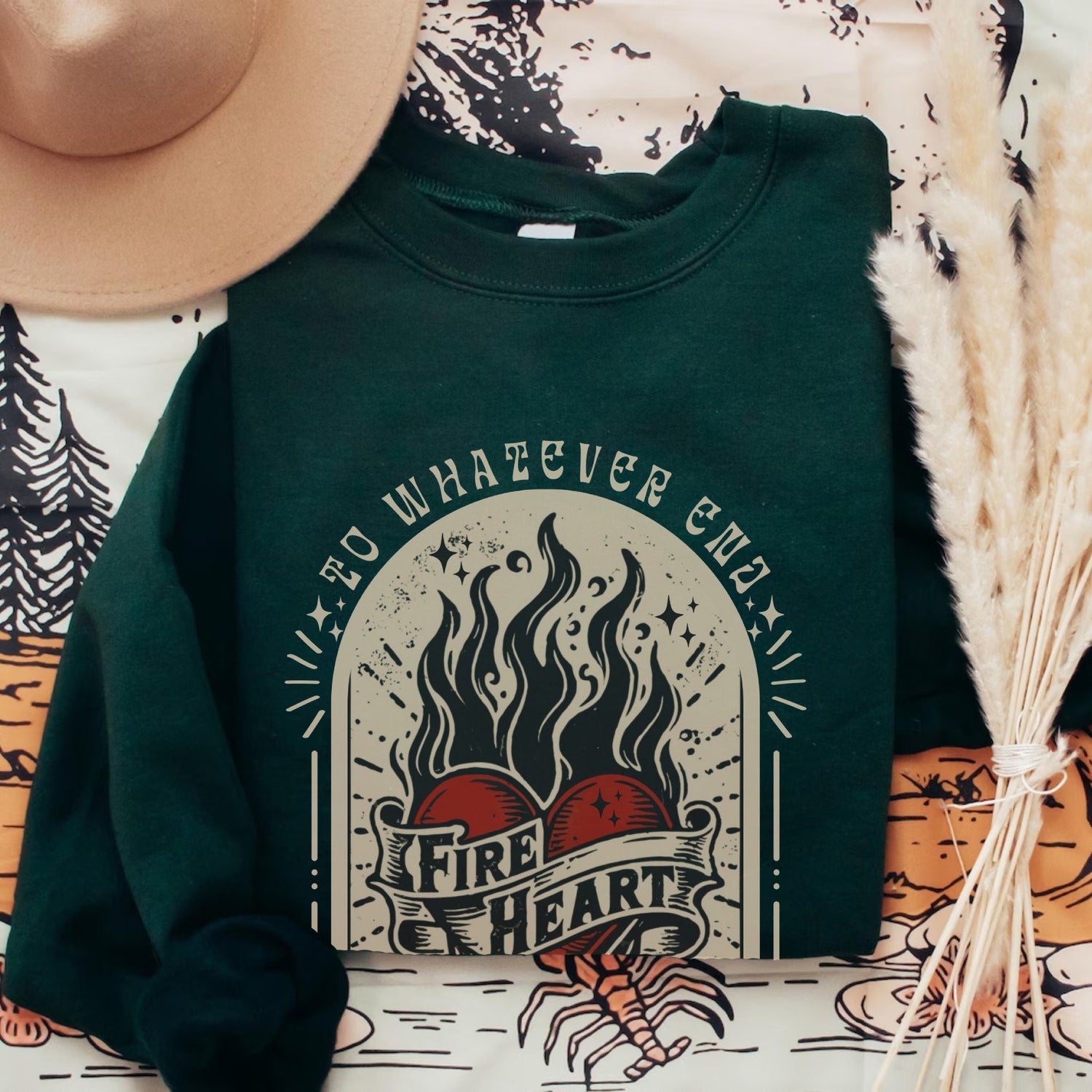 (TOG) -  Throne of Glass Fireheart Shirt, Fireheart Sweatshirt, Terrasen To Whatever End Kingdom Of Ash Shirt, ACOTAR Shirt, Aeline Galathynius, TOG