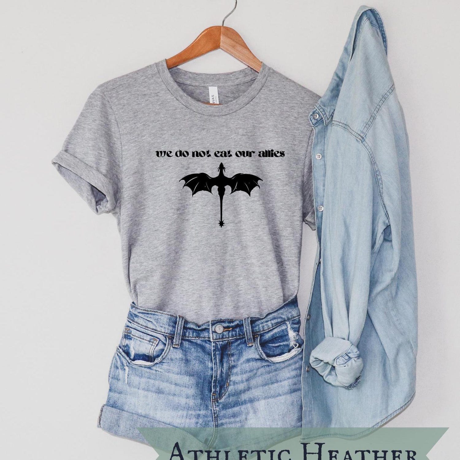 Fourth Wing -  We Do Not Eat Our Allies Fourth Wing Bookish Unisex Tee Original Hand Drawn Tshirt